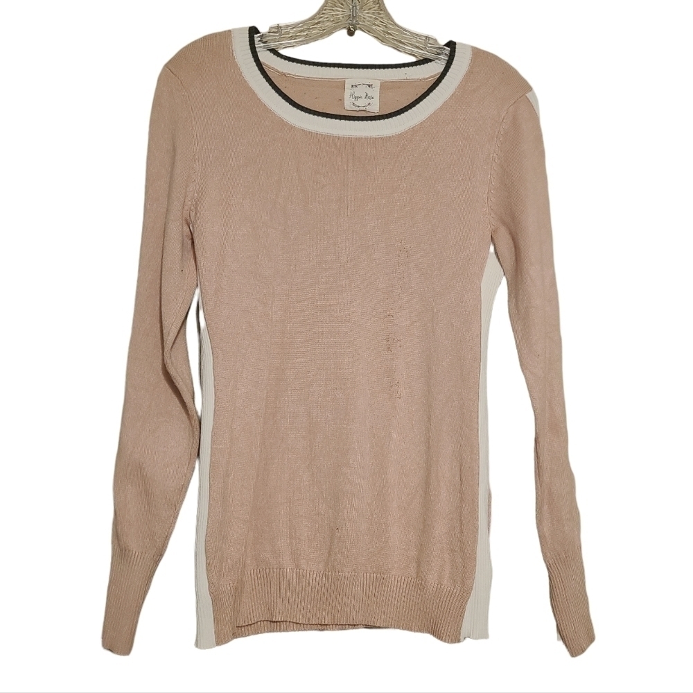 Hippie Rose | Women's Pink Long Sleeve Sweater (Size Medium)